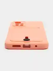 Пудровый силиконовый чехол для Xiaomi Redmi 10 ( Сяоми Редми 10 ) с карманом для карт