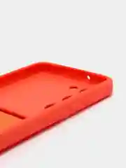 Коралловый чехол силиконовый на Samsung Galaxy S23 (Самсунг Галакси С23), с карманом