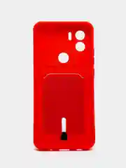 Красный чехол Xiaomi Redmi A1 Plus, A2 Plus A1+ A2+ (Редми А1 Плюс А2 Плюс) силиконовый с карманом
