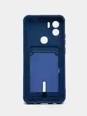 Синий чехол Xiaomi Redmi A1 Plus, A2 Plus A1+ A2+ (Редми А1 Плюс А2 Плюс) силиконовый с карманом