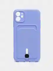 Аметистовый силиконовый чехол для Apple  iPhone 11 (Айфон 11), чехол на айфон 11 с карманом