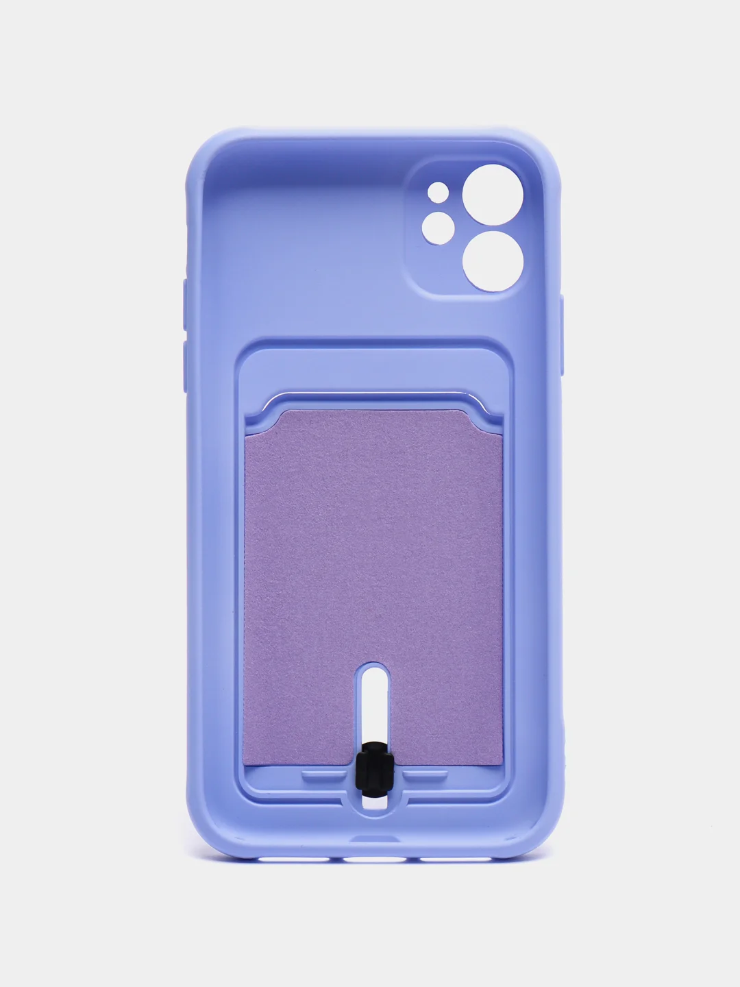 Аметистовый силиконовый чехол для Apple iPhone 11 (Айфон 11), чехол на айфон 11 с карманом