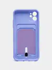 Аметистовый силиконовый чехол для Apple  iPhone 11 (Айфон 11), чехол на айфон 11 с карманом