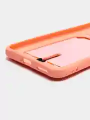 Пастельно-коралловый чехол для Xiaomi Mi 11 Lite / Mi 11 Lite 5G NE ( Ми 11 Лайт )с карманом для карт