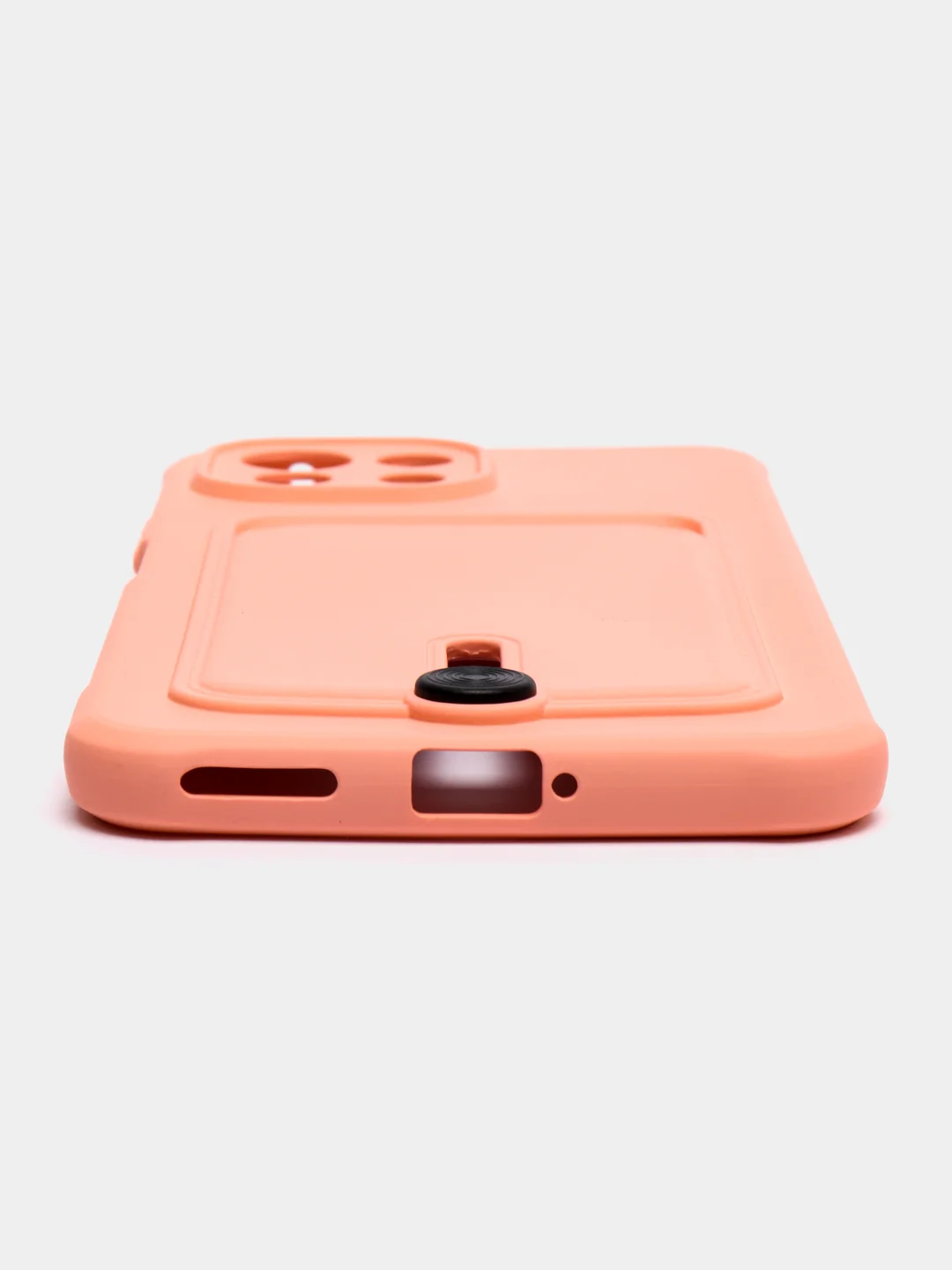 Пастельно-коралловый чехол для Xiaomi Mi 11 Lite / Mi 11 Lite 5G NE ( Ми 11 Лайт )с карманом для карт