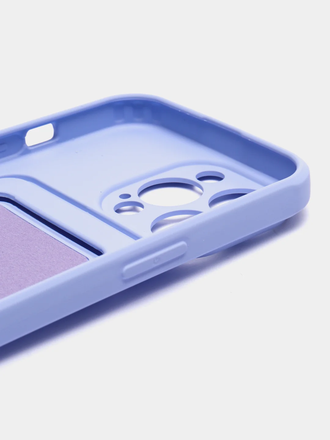 Лавандовый силиконовый чехол для iPhone 13 Pro (Айфон 13 Про) с карманом, чехол на айфон