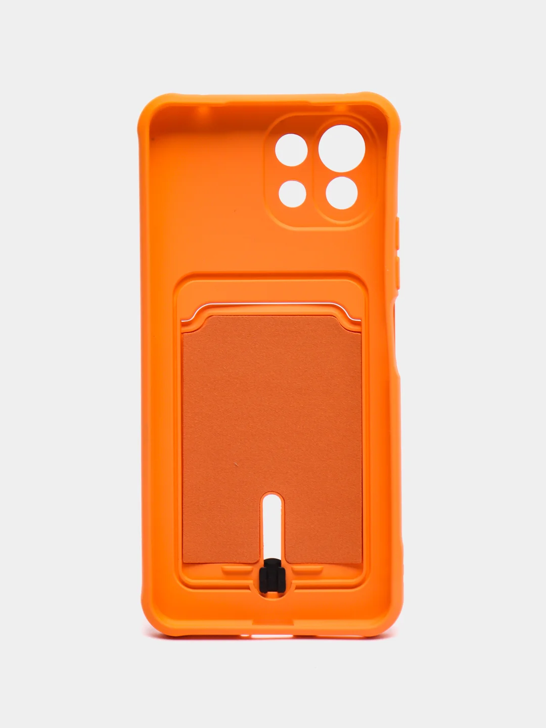 Оранжевый чехол для Xiaomi Mi 11 Lite / Mi 11 Lite 5G NE ( Ми 11 Лайт )с карманом для карт