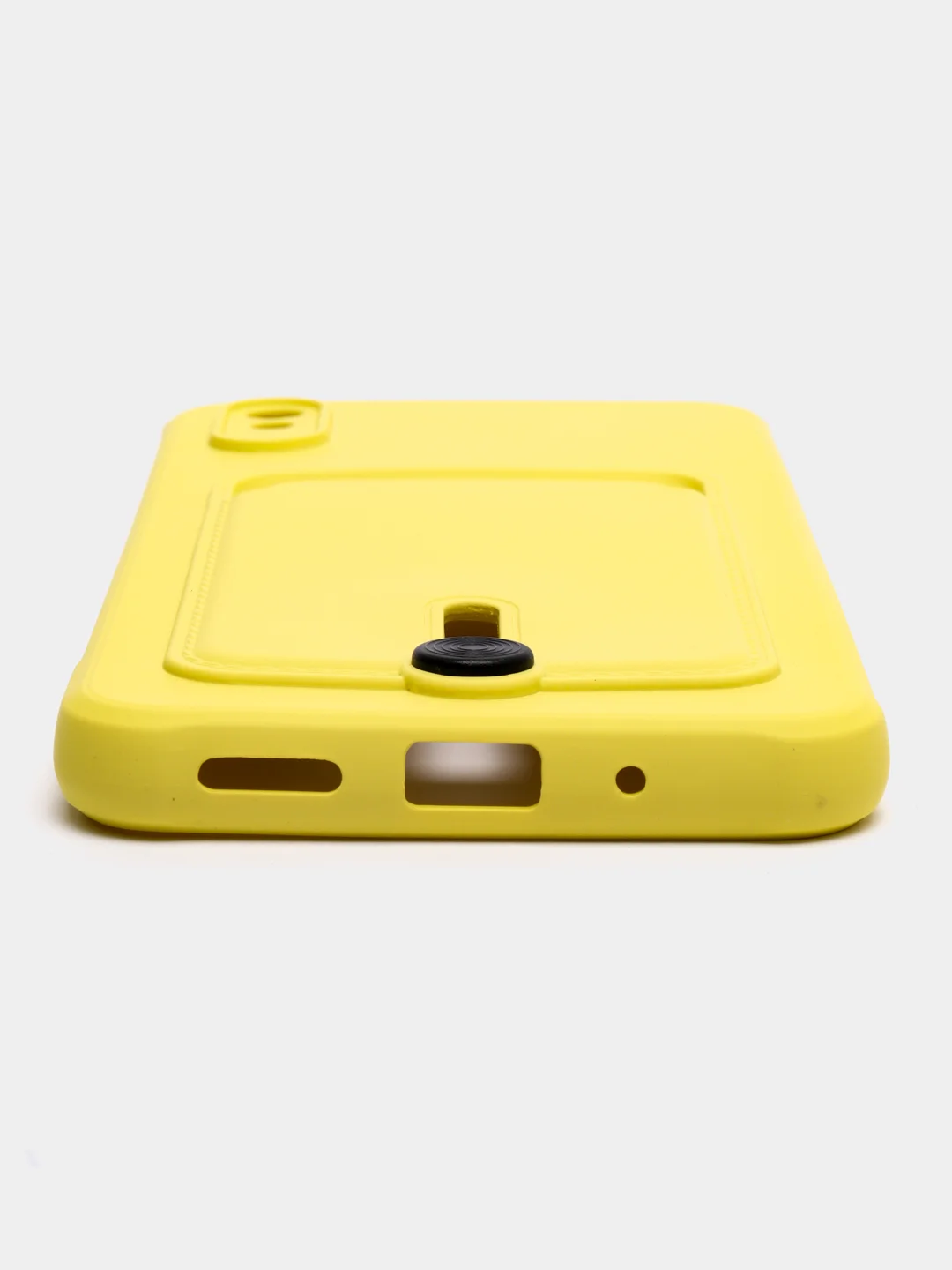 Желтый силиконовый чехол для Xiaomi Redmi 9A (Редми 9А) с карманом для карты, защита камеры
