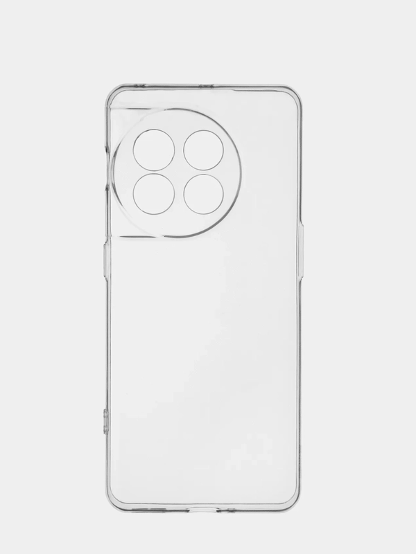 Чехол OnePlus 11 (ВанПлас 11), прозрачный, силиконовый, с защитой камеры