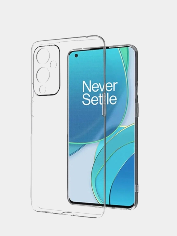 Чехол OnePlus 9 (ВанПлас 9), прозрачный, силиконовый, с защитой камеры
