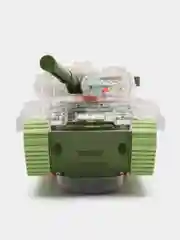 Зеленый прозрачный танк с шестеренками