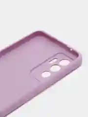 Сиреневый чехол Vivo V23 5G (Виво В23), прозрачный, силиконовый