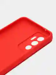 Красный чехол Vivo V23 5G (Виво В23), прозрачный, силиконовый