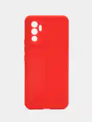 Красный чехол Vivo V23 5G (Виво В23), прозрачный, силиконовый