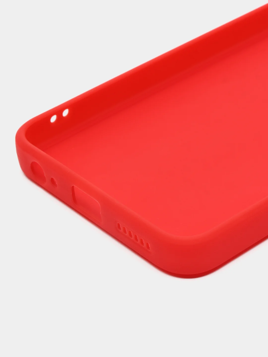 Красный чехол Infinix HOT 20i (Хот 20 ай), прозрачный, силиконовый