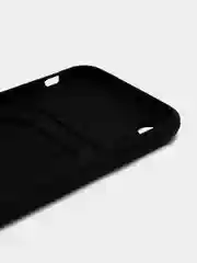Черный силиконовый чехол для iPhone XR (Айфон ХР) с карманом для карт, чехол на айфон