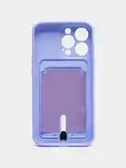 Лавандовый силиконовый чехол для iPhone 13 Pro (Айфон 13 Про) с карманом, чехол на айфон