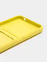 Желтый силиконовый чехол для Xiaomi Redmi 9A (Редми 9А) с карманом для карты, защита камеры