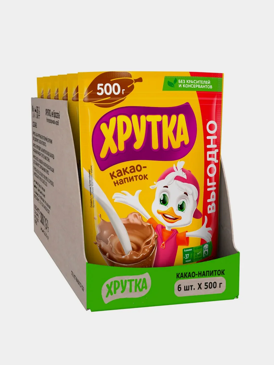 Какао-напиток Хрутка быстрорастворимый дой-пак 500 г