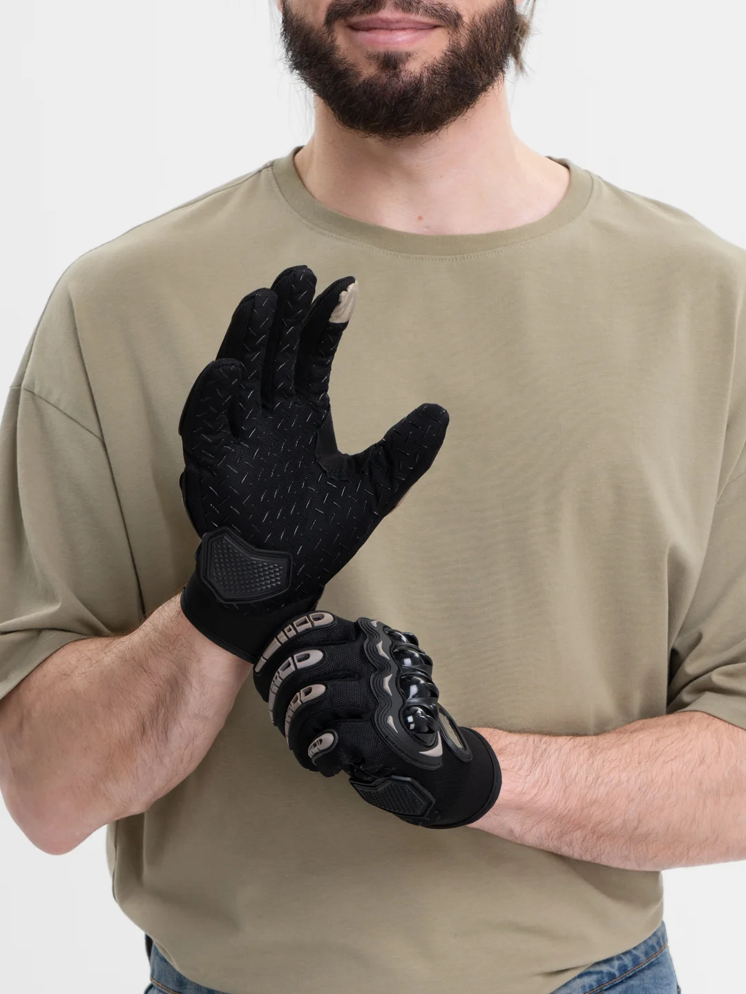 Перчатки Racing Biker SC23-Black, размер XL, сенсорные