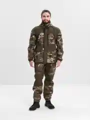 Лесной зеленый спецодежда мужская, костюм демисезонный "Горка" утепленный на флисе