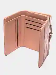 Розовый женский кошелек на молнии, портмоне для карт, кошелек маленький