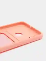 Пудровый силиконовый чехол для Honor 10 Lite, P Smart 2019 (Хонор 10 Лайт/ П Смарт 2019) с карманом