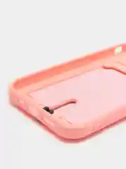 Пастельно-коралловый силиконовый чехол для iPhone 13 Pro (Айфон 13 Про) с карманом, чехол на айфон
