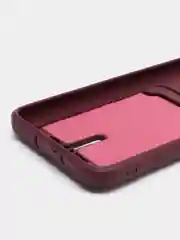Тёмно-бордовый силиконовый чехол для Samsung Galaxy S23 Plus, S23+ (Самсунг Галакси С23 Плюс), с карманом
