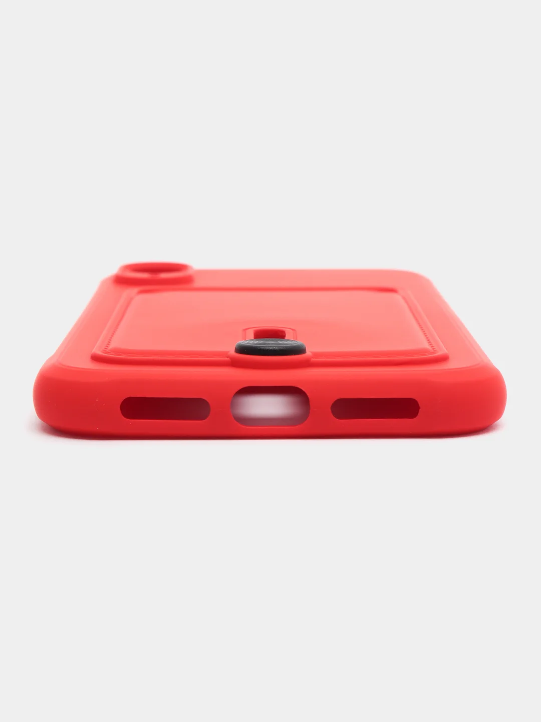 Красный силиконовый чехол для iPhone XR (Айфон ХР) с карманом для карт, чехол на айфон