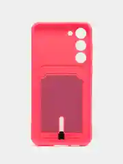 Фуксия силиконовый чехол для Samsung Galaxy S23 Plus, S23+ (Самсунг Галакси С23 Плюс), с карманом