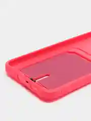 Фуксия силиконовый чехол для Samsung Galaxy S23 Plus, S23+ (Самсунг Галакси С23 Плюс), с карманом