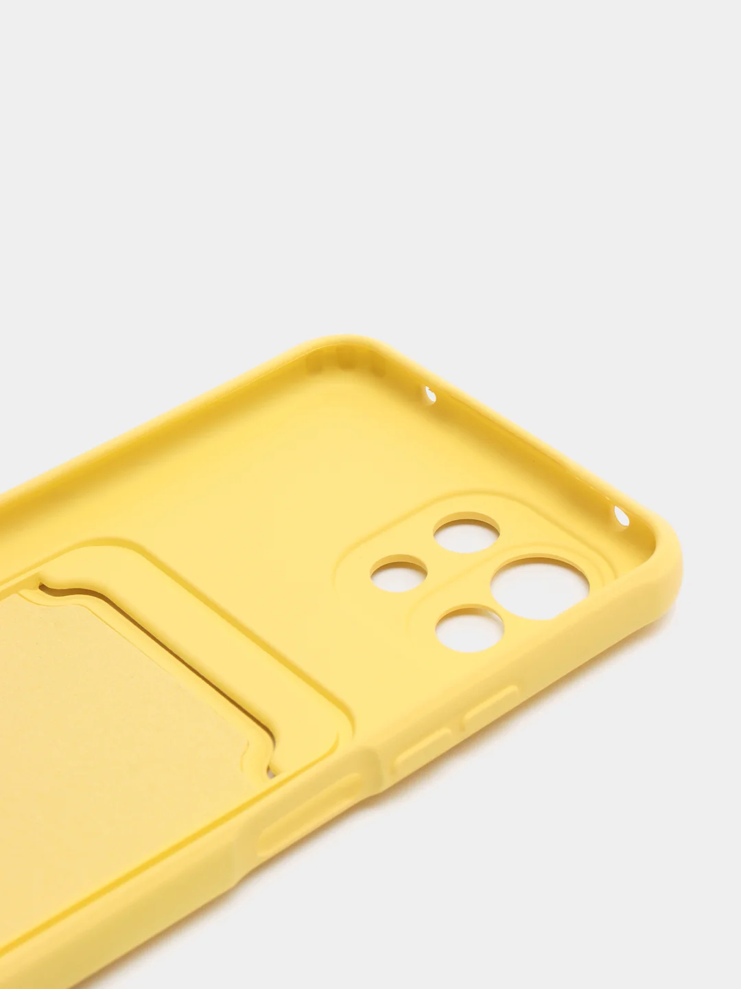 Желтый чехол для Xiaomi Mi 11 Lite / Mi 11 Lite 5G NE ( Ми 11 Лайт )с карманом для карт