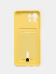 Желтый чехол для Xiaomi Mi 11 Lite / Mi 11 Lite 5G NE ( Ми 11 Лайт )с карманом для карт