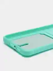 Мятный силиконовый чехол для Samsung Galaxy S23 Plus, S23+ (Самсунг Галакси С23 Плюс), с карманом