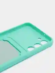 Мятный силиконовый чехол для Samsung Galaxy S23 Plus, S23+ (Самсунг Галакси С23 Плюс), с карманом