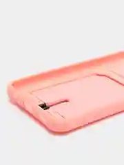 Пастельно-коралловый чехол силиконовый на Samsung Galaxy A13 4G (Самсунг Галакси А13 4Г) , с карманом для карт