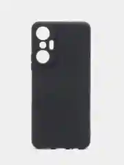 Черный чехол для Infinix Hot 20s (Инфиникс Хот 20с) силиконовый, с защитой камеры
