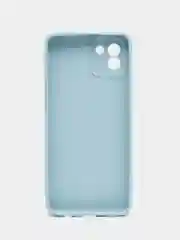 Светло-синий силиконовый чехол Samsung Galaxy A03 (Самсунг Галакси А03) прозрачный