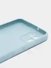 Светло-синий силиконовый чехол Samsung Galaxy A03 (Самсунг Галакси А03) прозрачный