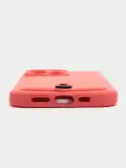 Коралловый силиконовый чехол для iPhone 13 Pro (Айфон 13 Про) с карманом, чехол на айфон