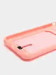 Пастельно-коралловый силиконовый чехол для iPhone X, XS (Айфон Х, ХС) с карманом для карт, чехол на айфон