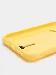 Желтый силиконовый чехол для Apple  iPhone 11 (Айфон 11), чехол на айфон 11 с карманом