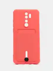 Коралловый чехол для Xiaomi Redmi Note 8 Pro (Редми Нот 8 Про) силиконовый , с карманом