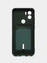 Тёмно-зелёный чехол Xiaomi Redmi A1 Plus, A2 Plus A1+ A2+ (Редми А1 Плюс А2 Плюс) силиконовый с карманом