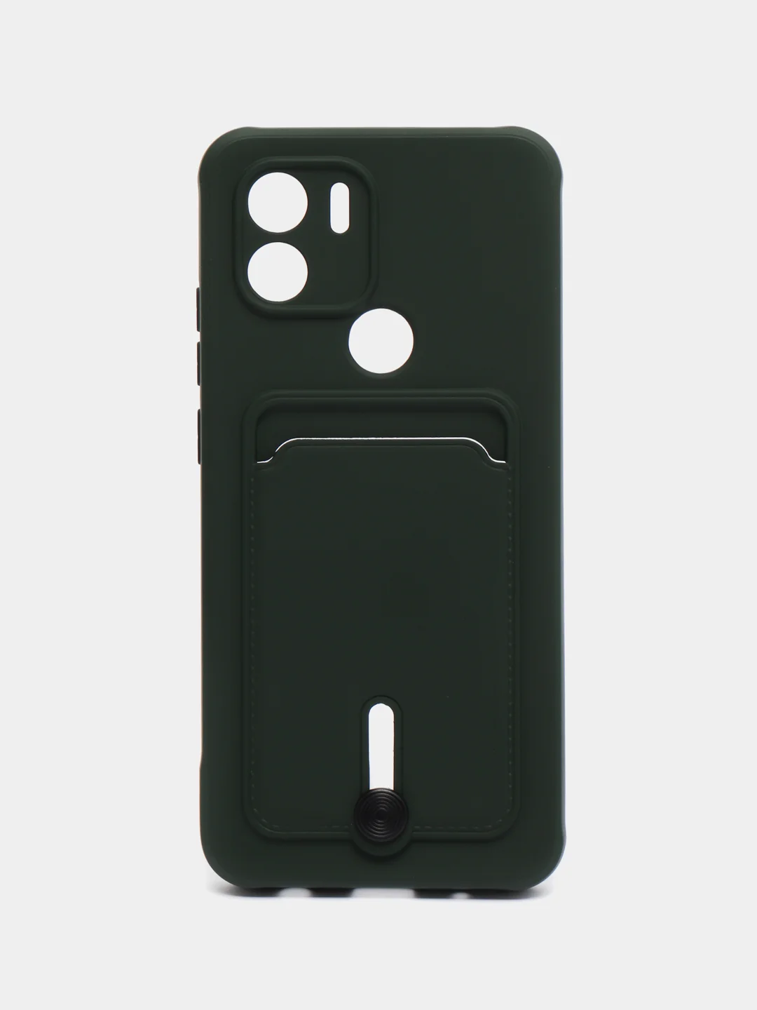 Тёмно-зелёный чехол Xiaomi Redmi A1 Plus, A2 Plus A1+ A2+ (Редми А1 Плюс А2 Плюс) силиконовый с карманом