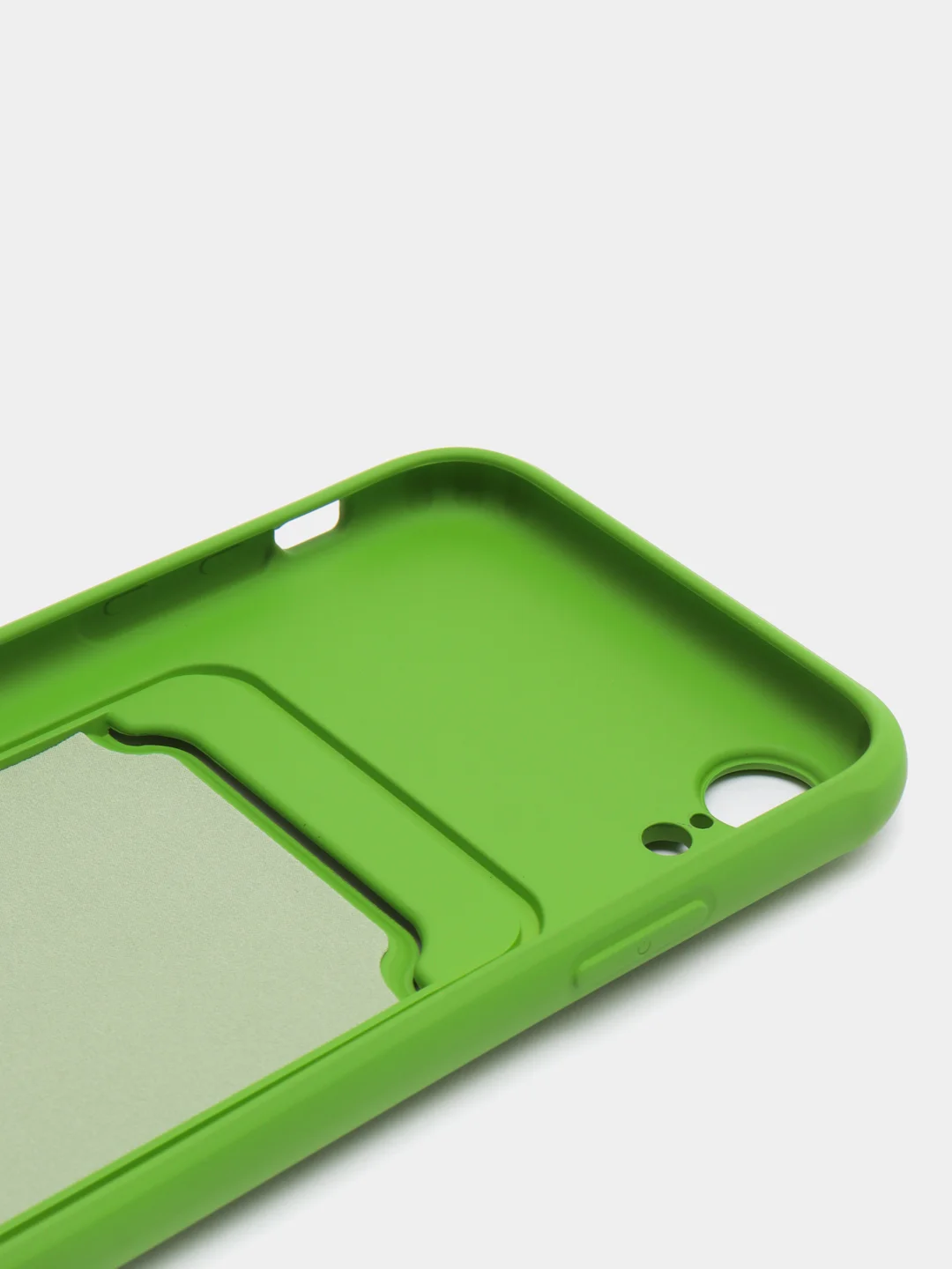 Лайм силиконовый чехол для iPhone XR (Айфон ХР) с карманом для карт, чехол на айфон