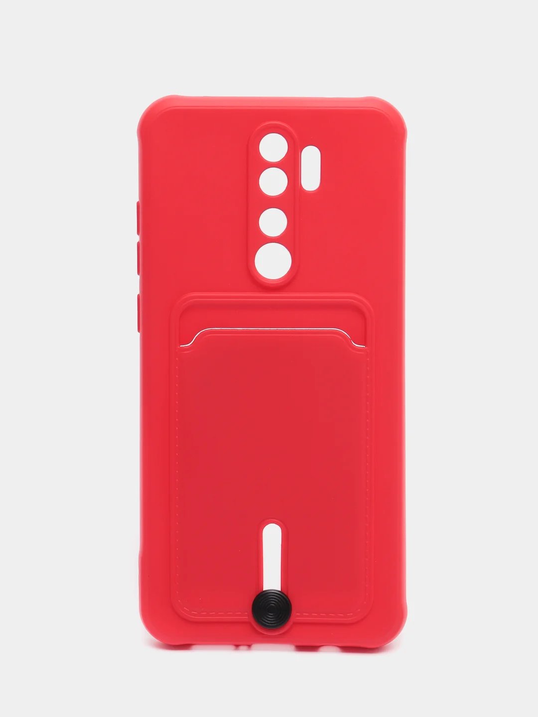Вишнёвый чехол для Xiaomi Redmi Note 8 Pro (Редми Нот 8 Про) силиконовый , с карманом