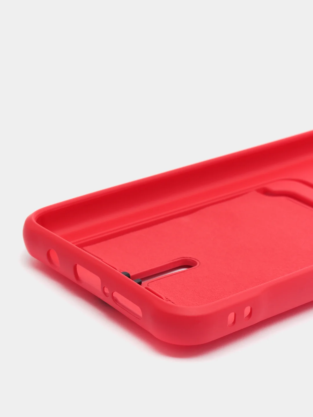 Вишнёвый чехол для Xiaomi Redmi Note 8 Pro (Редми Нот 8 Про) силиконовый , с карманом