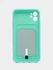 Мятный силиконовый чехол для Apple  iPhone 11 (Айфон 11), чехол на айфон 11 с карманом